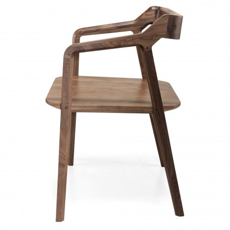 Kundera Sessel aus Nussbaumholz