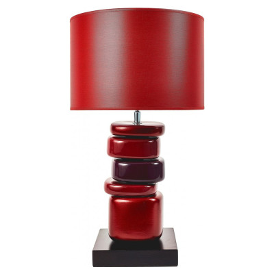 12103 rote Lampe mit gestapeltem Kieseleffekt