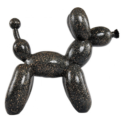 Hundeskulptur mit Glitzerball