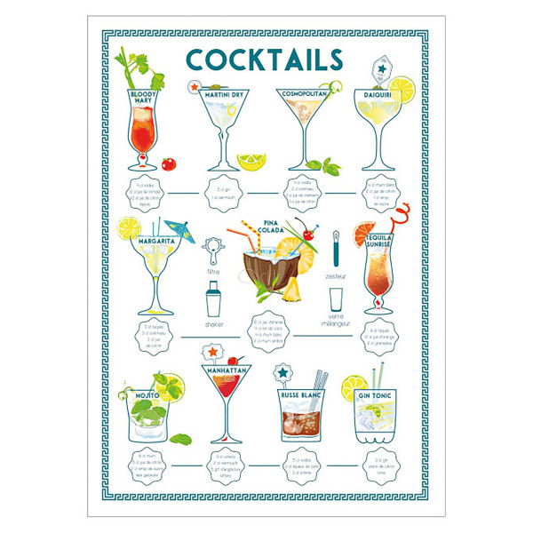 Cocktail-Geschirrtuch