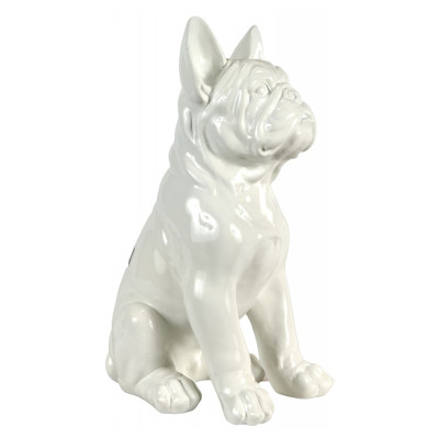 Skulptur Bulldog Martini sitzend