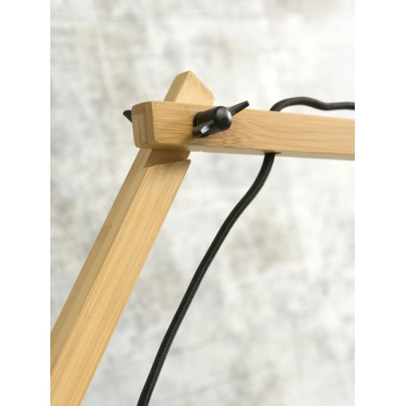 Andes wandlamp gemaakt van natuurlijk bamboe en linnen met twee naden