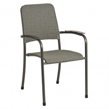 Portofino stapelbare stoel in staal en synthetische vezels