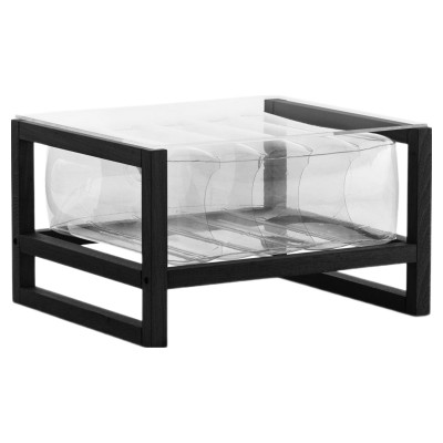 Table basse Yoko Eko avec cadre bois noir