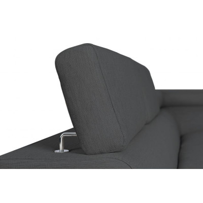 Canapé d'angle convertible gauche Rio Scandinave avec pieds bois noir