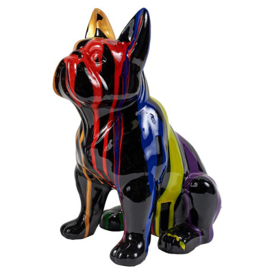 Sculpture bulldog assis Rex