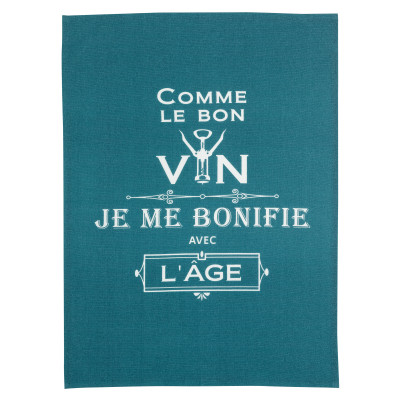 Message theedoek Comme le bon vin