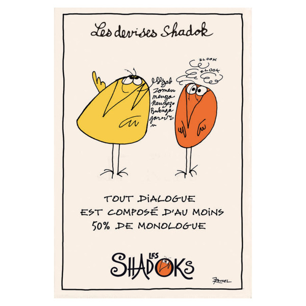 Shadoks Dialogue theedoek