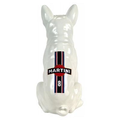Sculpture Bulldog Martini assis
