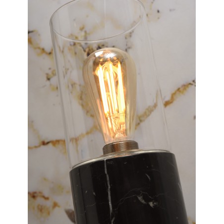 Атинска настолна лампа от мрамор и стъкло