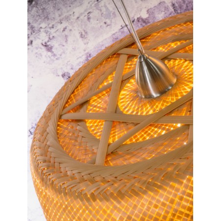 Серенгети висулка лампа, изработена от бамбук