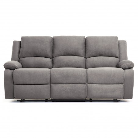 9121 3-местен ръчен диван за релаксация от микрофибър