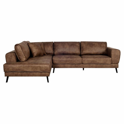 Имперски индустриален стил плат конвертируем десен ъглов диван с 2 сандъка