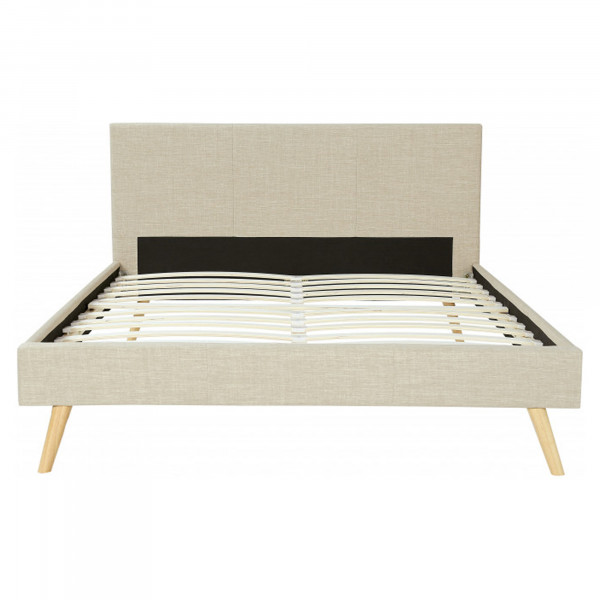 Скандинавска рамка за легло от плат 1199SCAN с дървени крака