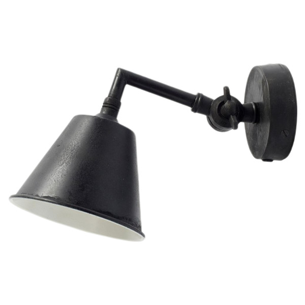 15361 черна лампа за стена с наклонено рамо