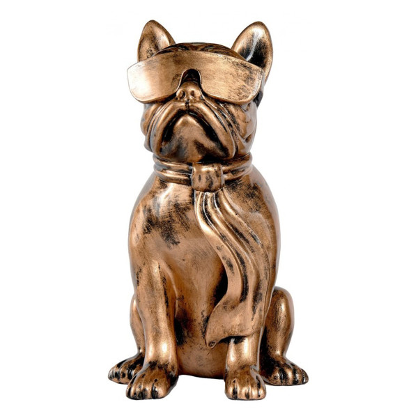 Патинирано куче скулптура