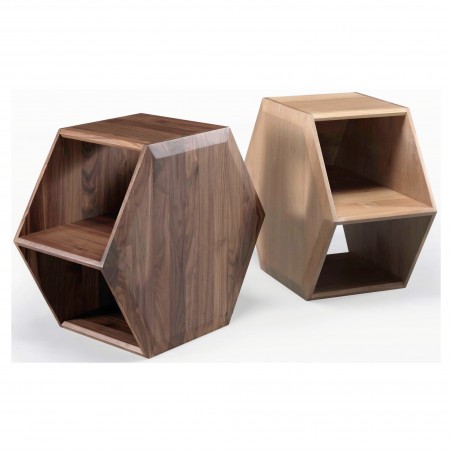 Konferenční nebo příruční stolek Hexa z ořechového dřeva