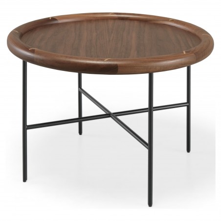 Konferenční stolek bok po boku s ořechovou deskou