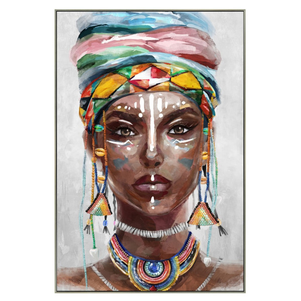 Africká žena, malba