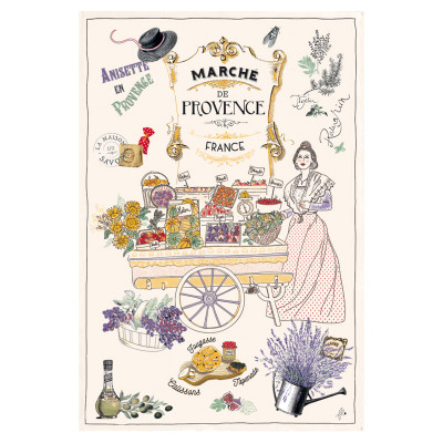 Čajový ručník Les Marches de Provence