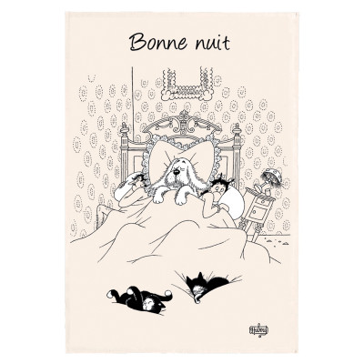 Dubout Bonne Nuit čajový ručník
