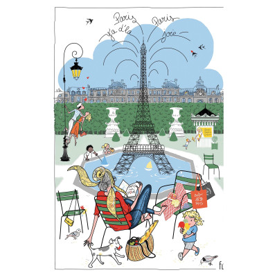 Les Jardins Parisiens čajový ručník