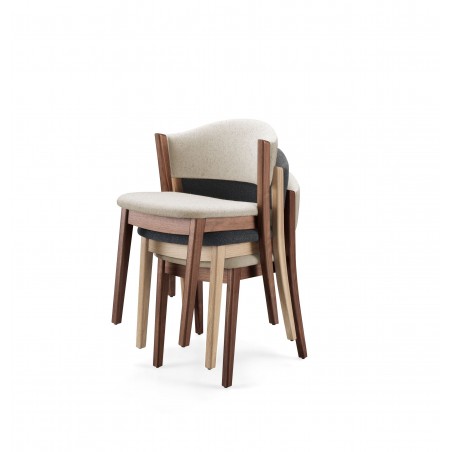 Stuhl Caravela aus Nussbaumholz