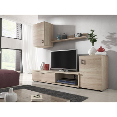 Livia 2-türiger TV-Ständer mit Ablage und Wandsäulen