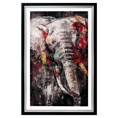 Acryl-Leinwand mit Elefanten