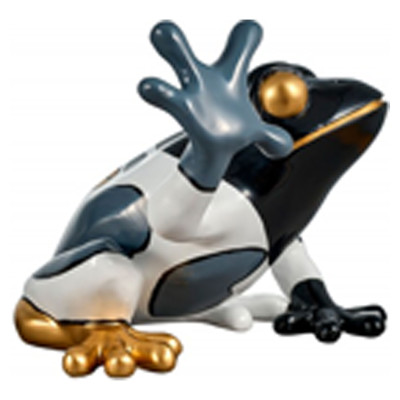 Sitzende arabeske Froschskulptur