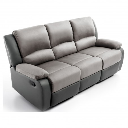 9121 Manuel 3 sæders PU Microfiber Afslapning Sofa