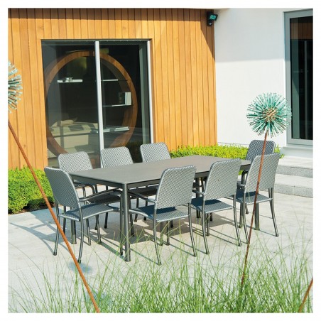 Portofino stabelbar stol i stål og syntetiske fibre