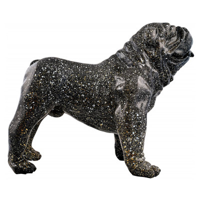 Glitrende hundeskulptur