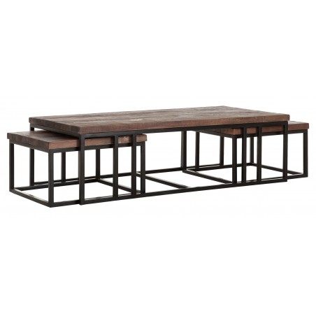 Conjunto de 3 mesas de centro Timber