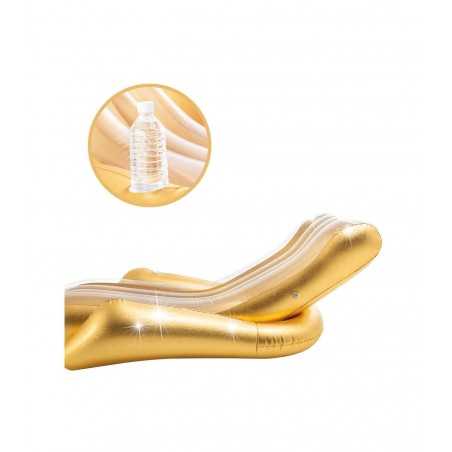 Silla hinchable para piscina, color dorado
