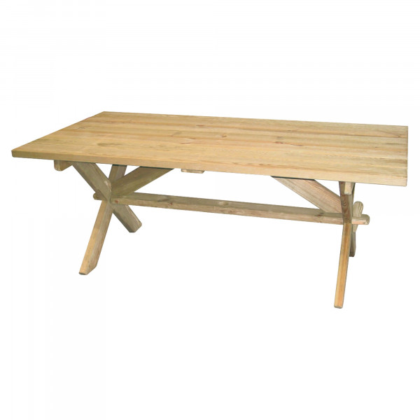 Mesa rectangular de pino Malu