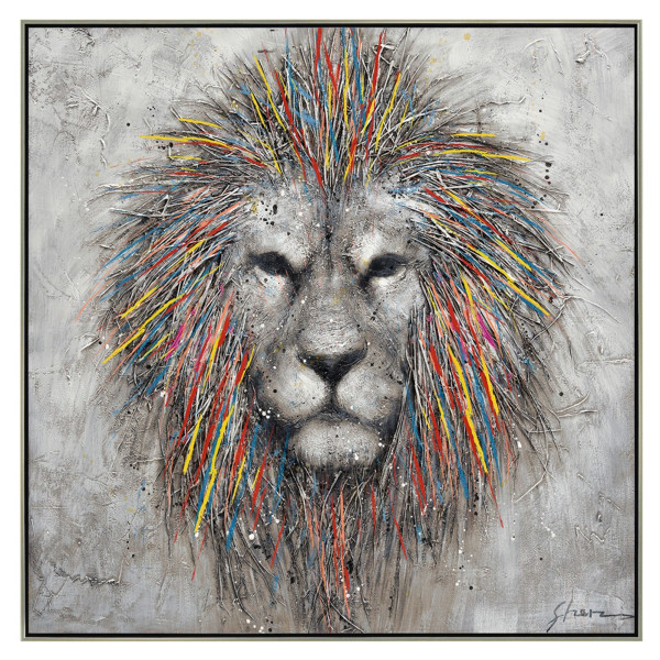 Pintura de retrato de león
