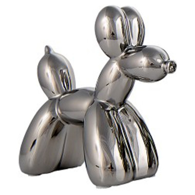 Escultura de perro con globo