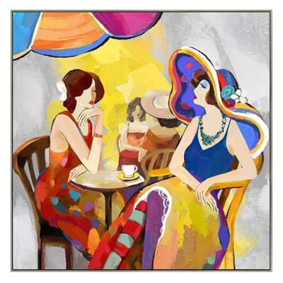 Mujeres de mesa en pausa para tomar café
