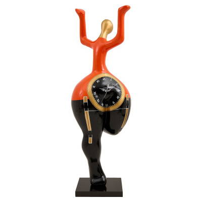 Escultura de bailarina con reloj
