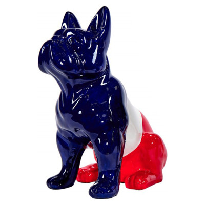 Escultura Los patriotas: el bulldog sentado