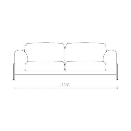 Bowie 2-paikkainen sohva
