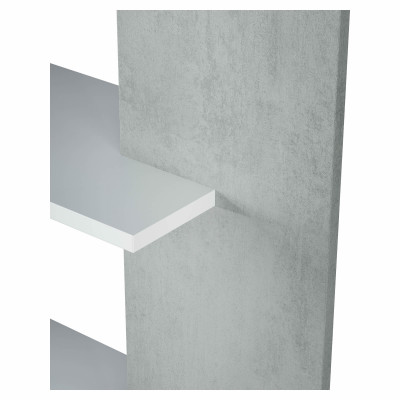 Kirjahylly FOETL2252 betoni valkoinen