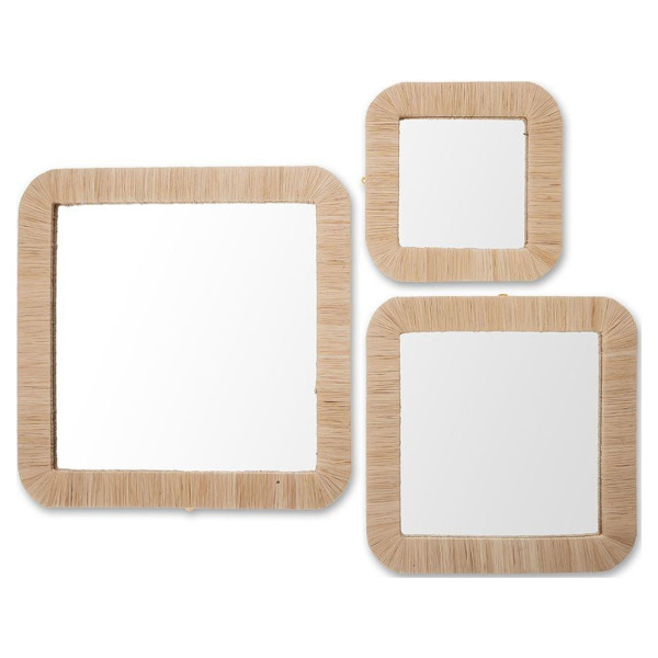 Set de 3 miroirs carrés Taria