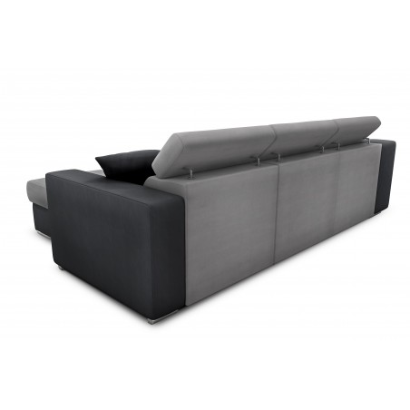 Γωνιακός καναπές αριστερός Stilo μετατρέψιμος με αποθηκευτικό χώρο και 2 πουφ