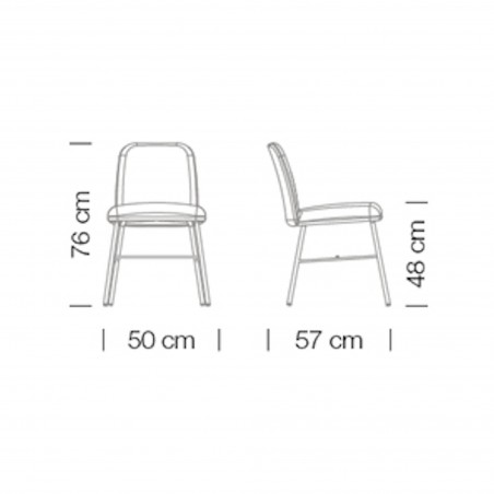 Σετ 2 καρέκλες Myra 652