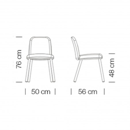 Σετ 2 καρέκλες Myra 656