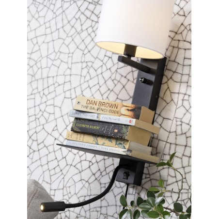 Zidna svjetiljka Florence s lampom za čitanje i sjenilom