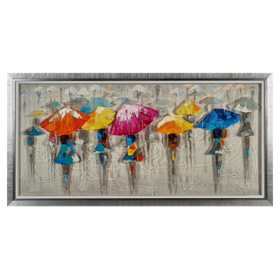 Slikanje na pleksiglas Obojeni kišobrani
