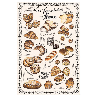 Les Viennoiseries Françaises čajni ručnik